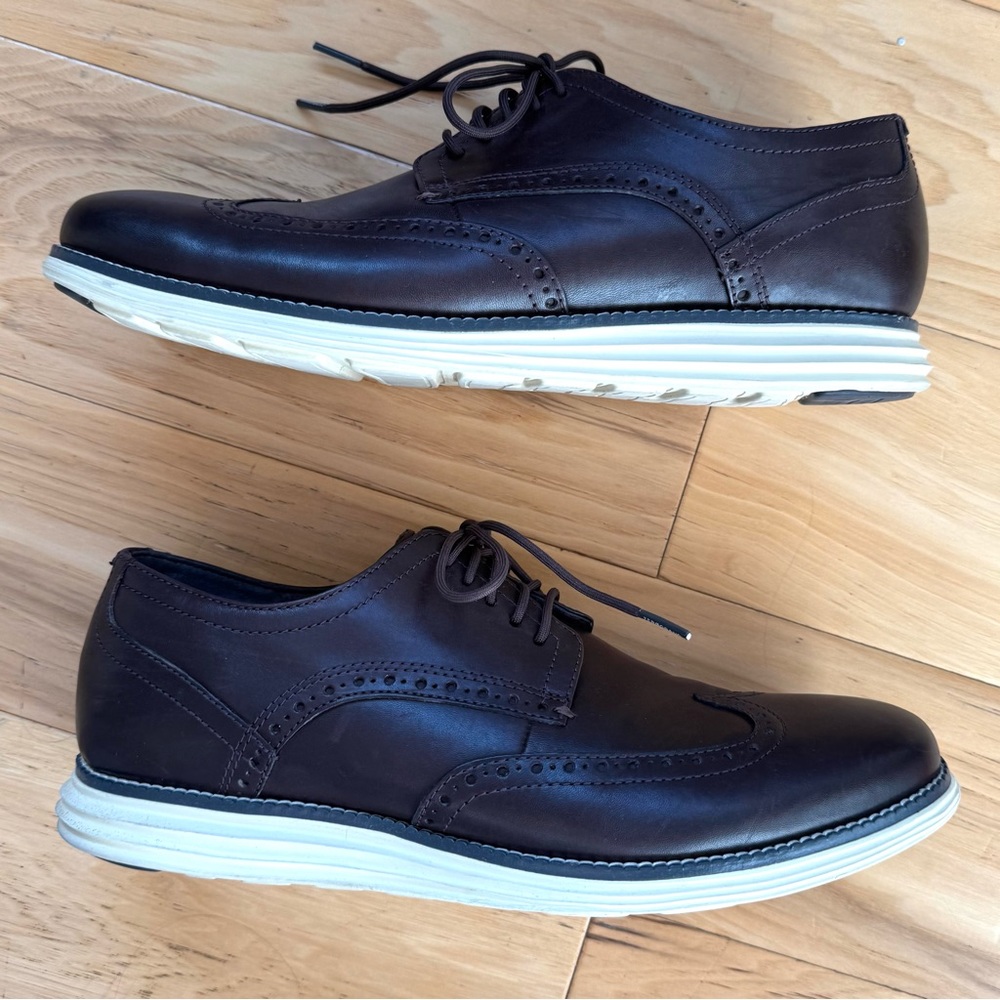 Cole Haan Original Grand Wingtip Brown Leather Sneaker Oxford C36198 Size 10.5